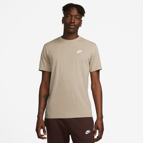 

Nike Mens Nike NSW Club Novelty T-Shirt - Mens White/Khaki Size S