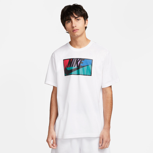 

Nike Mens Nike NSW Club SSNL T-Shirt - Mens White/Multi Size M