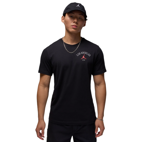 

Jordan Mens Jordan LA City LBR Short Sleeve Crew - Mens Black Size L