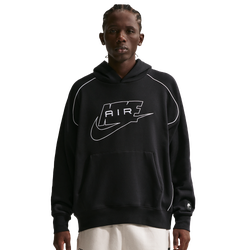 Men's - Nike Air Pull Over Hoodie - Black/White/White