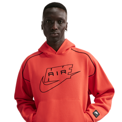 Men's - Nike Air Pull Over Hoodie - Lt Crimson/Black/Black