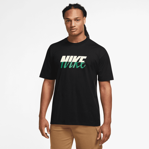 Shop Nike Mens  Nsw M90 Fw Connect T-shirt In Black/black