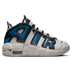 Boys' Grade School - Nike Air More Uptempo - Grey/Light Iron Ore/Industrial Blue
