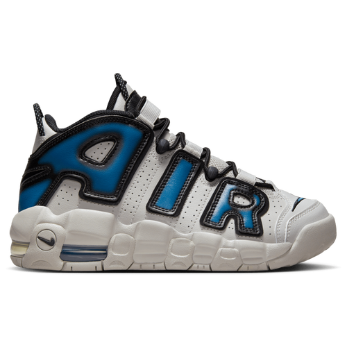 

Boys Nike Nike Air More Uptempo - Boys' Grade School Basketball Shoe Grey/Light Iron Ore/Industrial Blue Size 06.0