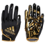 adidas AdiZero 12 Receiver Gloves - Adult Black/Metallic Gold