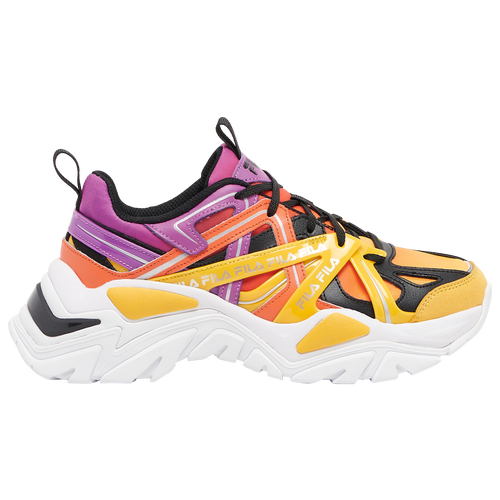 Fila Electrove 2 Sneakers Leather Sneakers In Black/purple/red