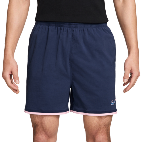 Nike Mens Dri-FIT 5" Woven Shorts - - Midnight Navy / White Size L