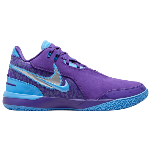 

Nike Mens LeBron James Nike Zoom LeBron NXXT Gen Amped - Mens Basketball Shoes Purple/Silver/Blue Size 11.5