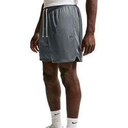 Men's - Nike Dri-FIT Standard Issue Mesh 5IN Shorts - Cool Grey/Pale Ivory/Black