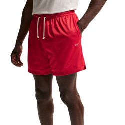 Men's - Nike Dri-FIT Standard Issue Mesh 5IN Shorts - Pale Ivory/University Red/Pale Ivory