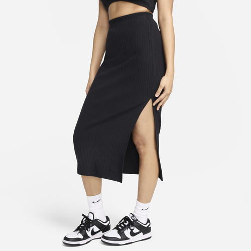 

Nike Womens Nike Chill Knit Rib Skirt - Womens Black/Black Size XS