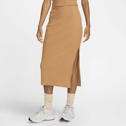 Women's - Nike Chill Knit Rib Skirt - Flax/Flax