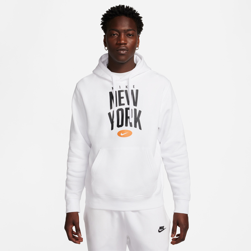 

Nike Mens Nike New York Club City Hoodie - Mens White/Black Size S