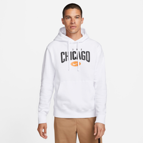 

Nike Mens Nike Chicago NSW Club City Hoodie - Mens White/Black Size XL