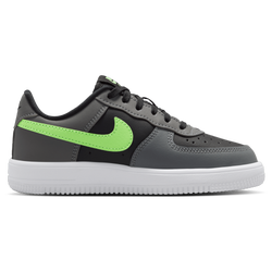 Boys' Preschool - Nike Air Force 1 Low Lace - Black/Smoke Grey/Lime Blast