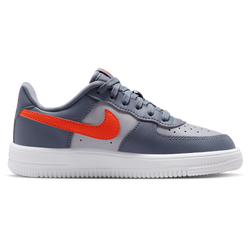 Boys' Preschool - Nike Air Force 1 Low Lace - Cement Grey/Team Orange/Lt Carbon