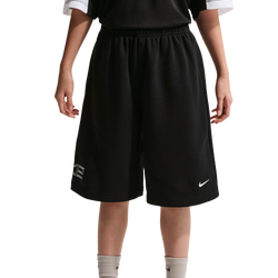 Girls' Grade School - Nike NSW Dri-FIT Fleece Shorts - White/Black