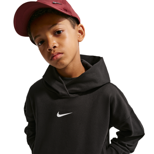 Nike Pro DriFit Fleece Pullover Hoodie - Nike Black/White