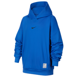 Boys' Grade School - Nike Pro DriFit Fleece Pullover Hoodie - Black/Game Royal