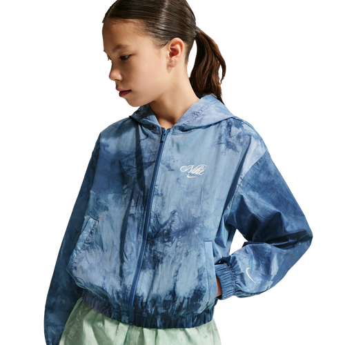 GIRLS - Nike NSW Woven Track Jacket Gfx - Mystic Navy/Soft Pearl