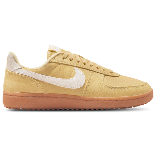 Women's - Nike Field General Suede - Soft Yellow/White Light Brown