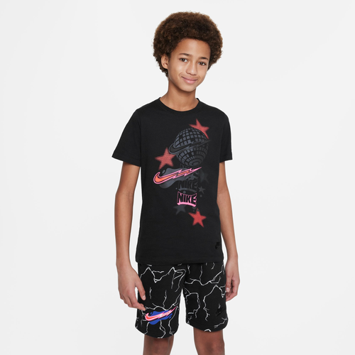 Nike Kids' Boys  Nsw Short Sleeve Electric High T-shirt In Black/pink
