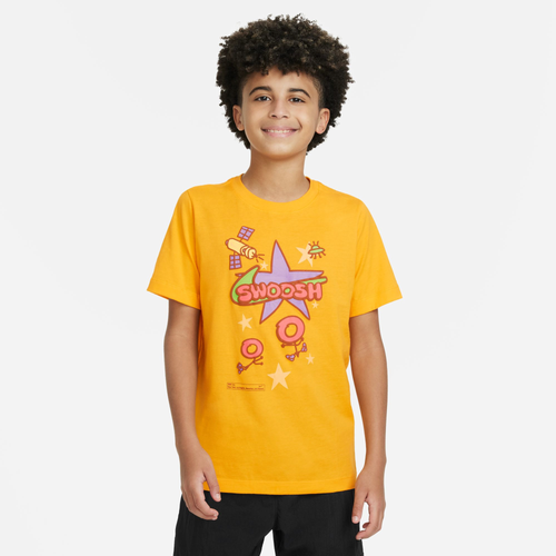 

Nike NSW Short Sleeve Stars T-Shirt - Boys' Grade School Sundial/Purple Size XL