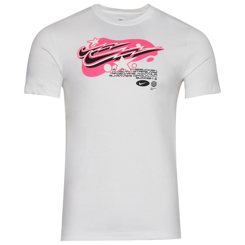 

Nike Electric High T-Shirt - Mens White/Pink Size L