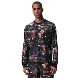 Men's - Jordan Flight AOP Long Sleeve Jersey - Black/Sail