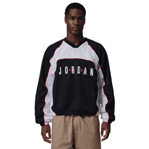  - Jordan Flight Long Sleeve Warm-Up Top - White/Black Chile Red