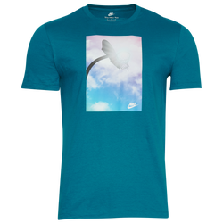 Men's - Nike Basketball Bliss Photo T-Shirt - Bright Spruce/White