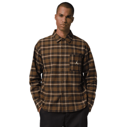 Men's - Jordan Brooklyn Flannel Graphic Long Sleeve - Yukon Brown/Sail