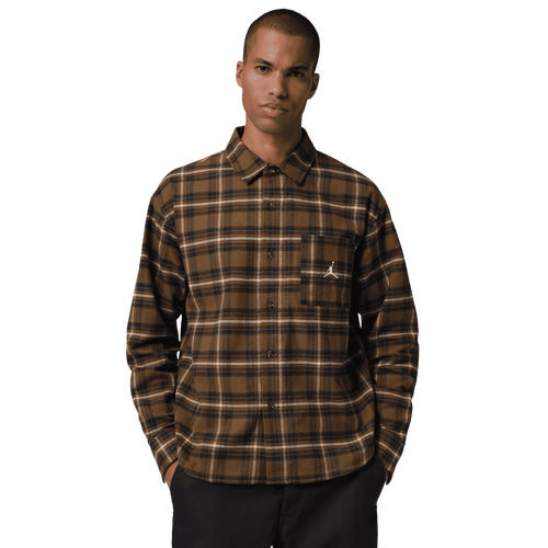  - Jordan Brooklyn Flannel Graphic Long Sleeve - Yukon Brown/Sail