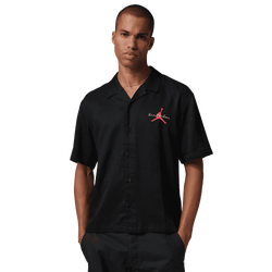Men's - Jordan Brooklyn Bowling Shirt - Black/Infrared 23