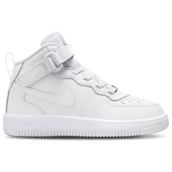 Boys' Preschool - Nike Force 1 Mid EasyOn - White/White/White