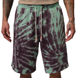 Men's - Jordan Brooklyn Festival TD Fleece Shorts - Burgundy Ash/Pale Ivory/Green Glow