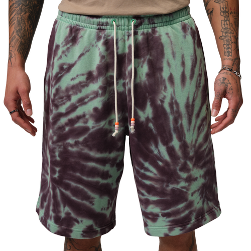 MENS - Jordan Brooklyn Festival TD Fleece Shorts - Burgundy Ash/Pale Ivory Green Glow