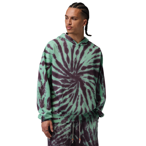 MENS - Jordan Brooklyn Festival TD Fleece Pull Over - Burgundy Ash/Green Glow Pale Ivory