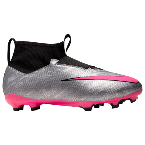 

Nike Boys Nike Zoom Superfly 9 Academy XXV FGMG - Boys' Grade School Soccer Shoes Metallic Silver/Hyper Pink/Black Size 6.0