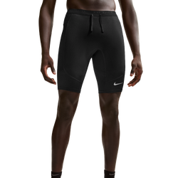 Men's - Nike Dri-FIT Stride Half Tights - Black/Reflective Silver