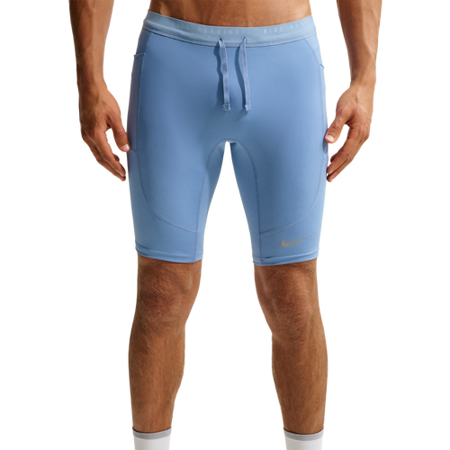 Nike Mens Dri-FIT Stride Half Tights - - Work Blue / Reflective Silver