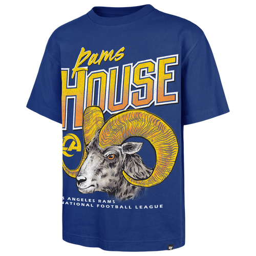 47 Brand Mens Los Angeles Rams NFL Los Angeles Rams Wilderness T-Shirt - - Blue Size XXL