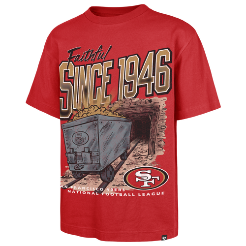 47 Brand Mens San Francisco 49ers NFL San Francisco 49ers Wilderness T-Shirt - - Red Size XXL