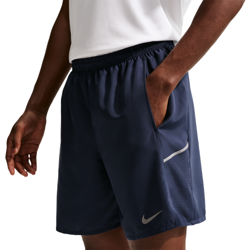 Nike Mens Dri-Fit Miler 7BF Short - - Midnight Navy / Midnight Navy / Reflective Silver Size XXL