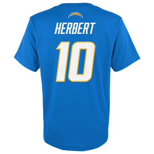 

Outerstuff Boys Justin Herbert Outerstuff Chargers Mainliner Player T-Shirt - Boys' Grade School Powder Blue Size XL