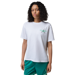 Women's - Jordan Sport Drifit SS Gfx Tee - White/Green Glow/Black