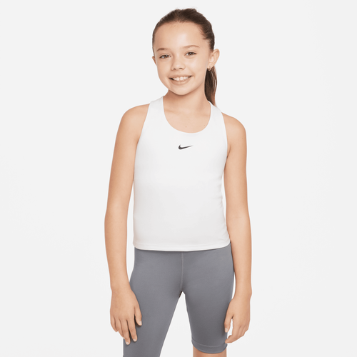 

Girls Nike Nike Dri-FIT Swoosh Tank Bra - Girls' Grade School White/Black Size M