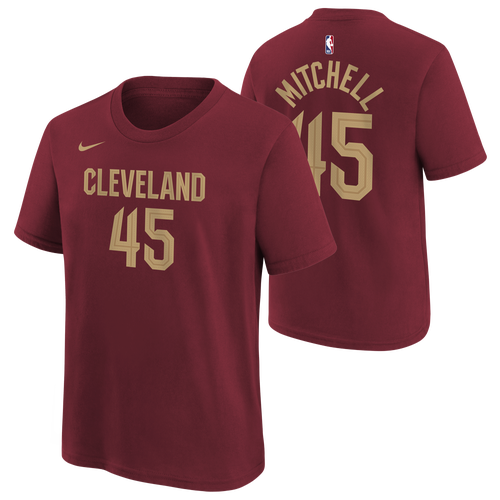 Nike Boys Donovan Mitchell Donovan Mitchell Cavaliers Short Sleeve T-Shirt - Boys' Grade School - Team Red