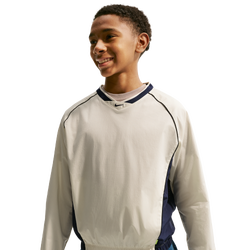 Boys' Grade School - Nike NSW Cln Vneck LS Top - Midnight Navy/Soft Pearl/Black