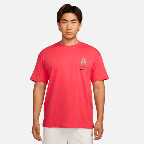 

Nike Mens Nike Jumpman M90 Open T-Shirt - Mens Ember Glow/Ember Glow Size S